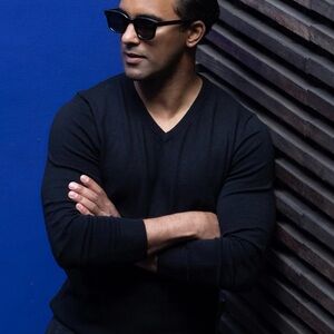 NEW Collars & Co Black Luxury Touch Cotton and Cashmere V-Neck Sweater XXXL 3XL